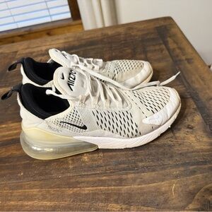 Nike White and Black air 270